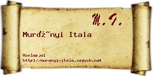 Murányi Itala névjegykártya